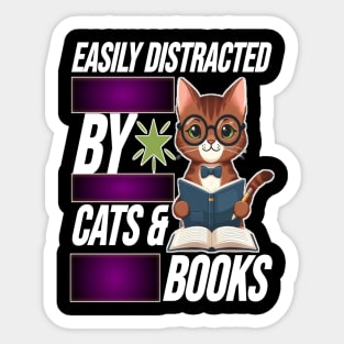 Easily Distracted by Cats Sticker